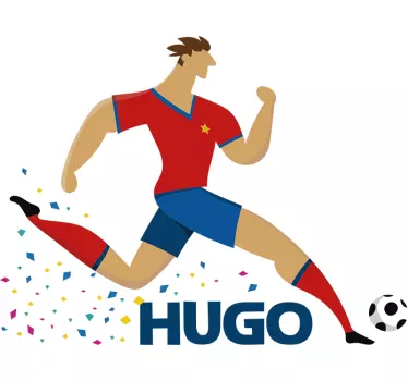 Footballer Customisable Wall Sticker - TenStickers