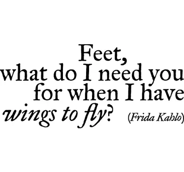 Frida Kahlo text wall sticker for bedroom - TenStickers