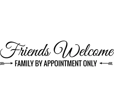 Friends Welcome Text Sticker - TenStickers