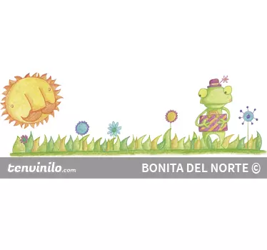 Frog Walking Wall Sticker - TenStickers