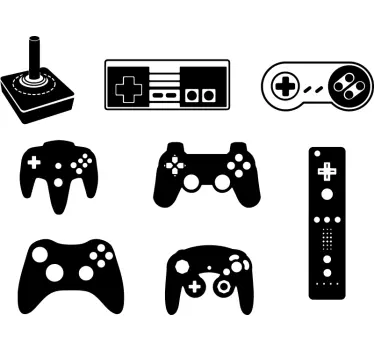 Video Game Console Controller Wall Sticker - TenStickers