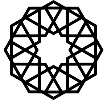 Geometric Rosette Sticker - TenStickers