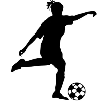 Girl Footballer Sticker - TenStickers