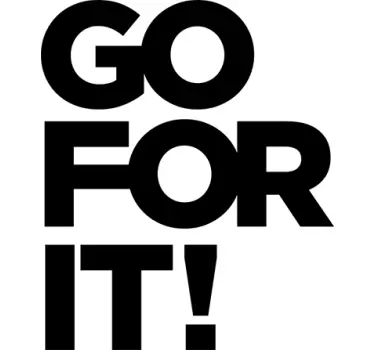 Go For It Wall Sticker - TenStickers