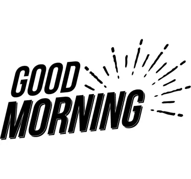 Good Morning home text wall sticker - TenStickers
