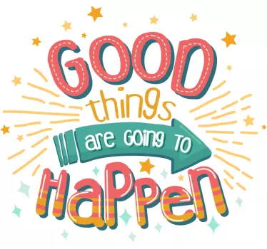 Good Things Home Wall Sticker - TenStickers