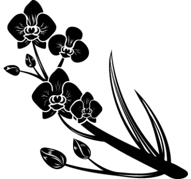 Green Orchids Sticker - TenStickers