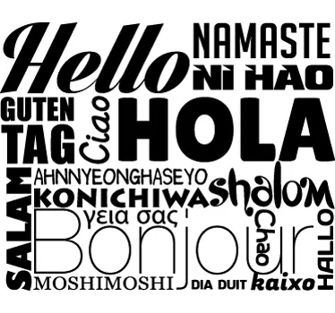 Greetings Around The World Wall Sticker - TenStickers