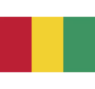 Guinea National Colors flag sticker - TenStickers