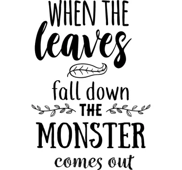 Halloween Quote Wall Sticker - TenStickers