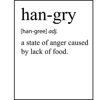 Han-gry Wall Sticker - TenStickers