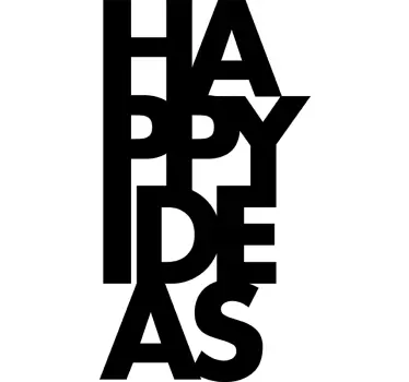 Happy Ideas for Everyone quote wall sticker - TenStickers