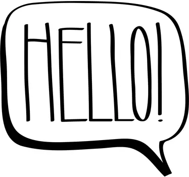 Hello Comic Sticker - TenStickers