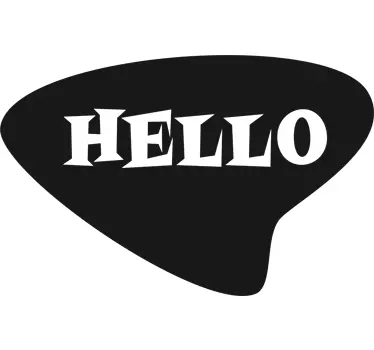 Hello Retro Decorative Sticker - TenStickers