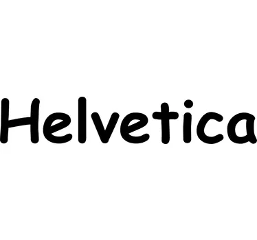 Helvetica Typeface Display text sticker - TenStickers