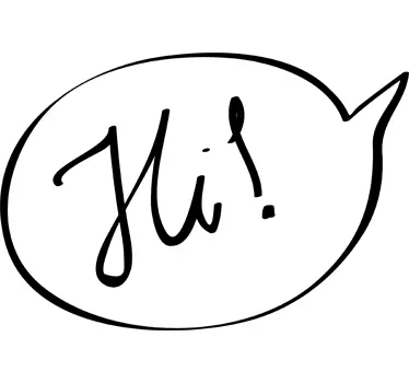 Hi Comic Text Sticker - TenStickers