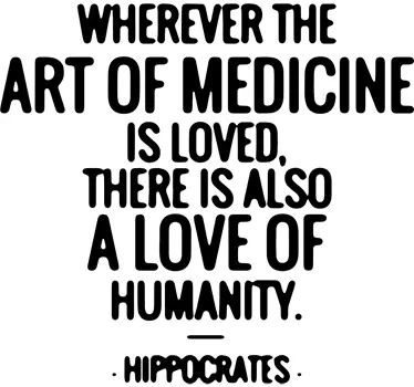 Hippocrates Quote Wall Sticker - TenStickers