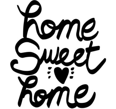 Home Sweet Home Text Sticker - TenStickers
