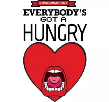 Hungry Heart Sticker - TenStickers