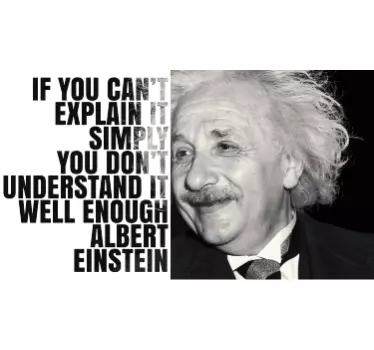 IF YOU CAN'T EXPLAIN SIMPLY quote wall sticker - TenStickers