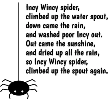 Incy Wincy Spider Children's Wall Sticker - TenStickers