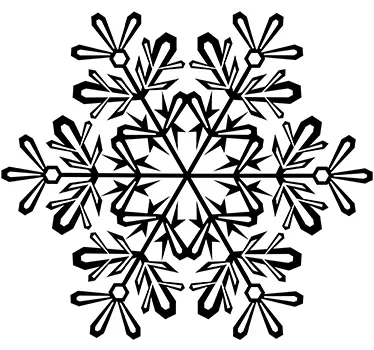 Intricate Snowflake Pattern nature wall sticker - TenStickers