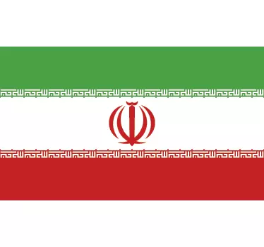 Iranian National Banner flag sticker - TenStickers