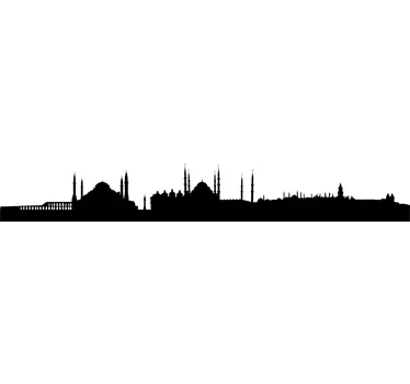 Istanbul Silhouette Wall Sticker - TenStickers