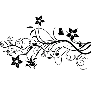 Ivy Floral Wall Decal - TenStickers