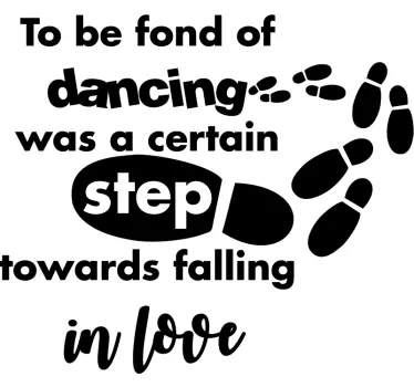 Jane Austen Dance Wall Text Sticker - TenStickers