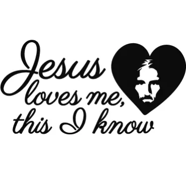 Jesus Loves Me Wall Sticker - TenStickers
