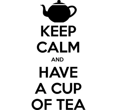 Keep Calm Tea Wall Sticker - TenStickers