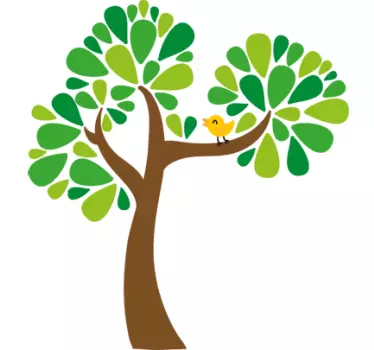 Kids Bird and Tree Wall Sticker - TenStickers