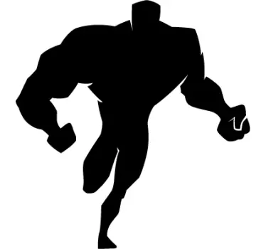 Kids Comic Strong Character Wall Decal - TenStickers
