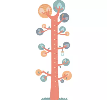 Kids Tree Height Chart Sticker - TenStickers