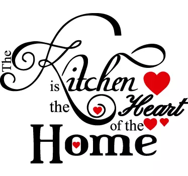 Heart of the home kitchen wall sticker - TenStickers