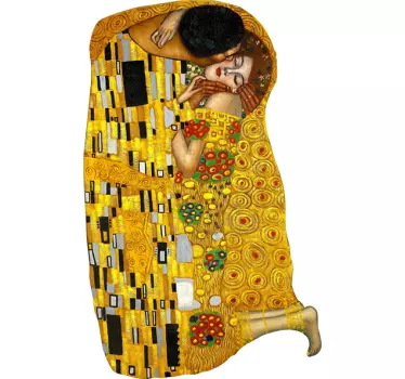 Klimt 'The Kiss' Painting Wall Art Sticker - TenStickers