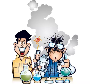 Laboratory Explosion Kids Stickers - TenStickers
