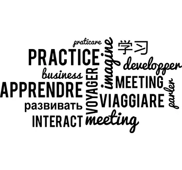 Learning and Meeting Quotes text sticker - TenStickers