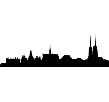 Location sticker historic city skyline - TenStickers