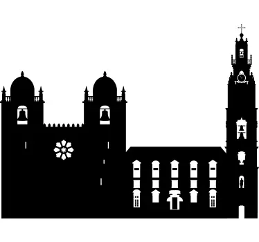 Location sticker historical building outline - TenStickers