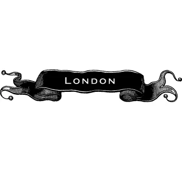 London Vintage Ornamental Sign Decal - TenStickers