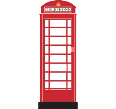 London's Red Phone Box Wall Sticker - TenStickers