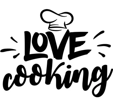 Loving Cooking Kitchen Wall Sticker - TenStickers