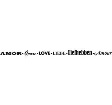 Love in Six Languages Wall Sticker - TenStickers