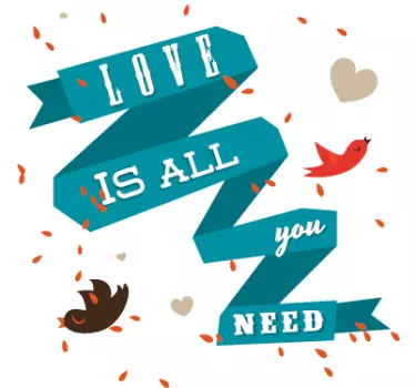 Love Is All You Need Wall Sticker - TenStickers