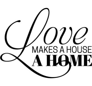Love makes a house living room wall sticker - TenStickers