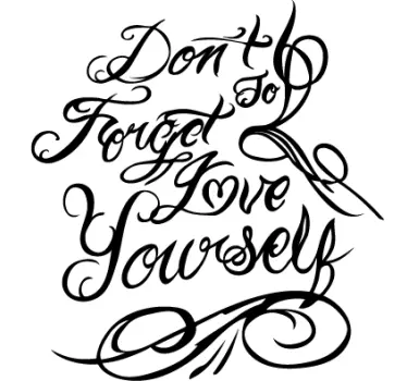 Love Yourself Wall Sticker - TenStickers