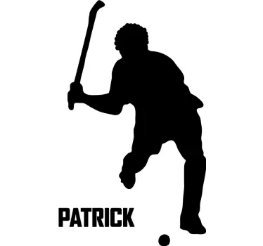 Male Hockey Player Customisable Wall Sticker - TenStickers
