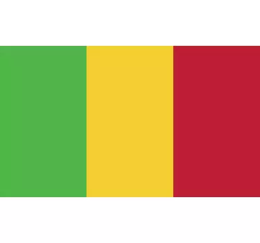 Mali National Colors flag sticker - TenStickers